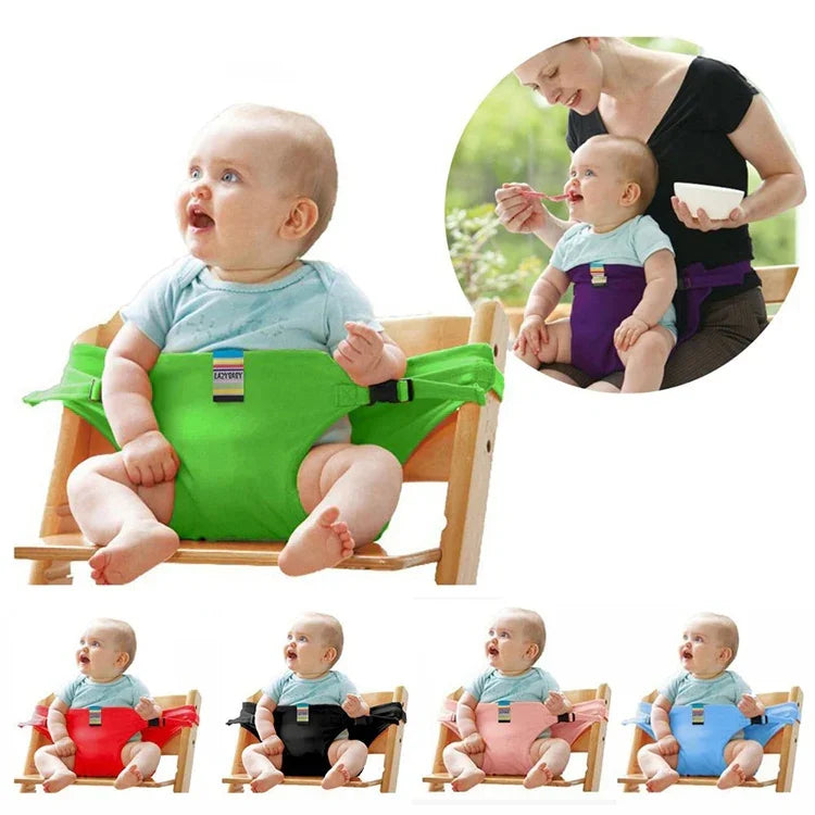 Chaise portable siège chaise de repas déjeuner ceinture de sécurité housse extensible harnais chaise d'alimentation rehausseur de siège