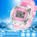 Montre électronique sportive lumineuse étanche SYNOKE 99329 pour enfants, noir, bleu, vert, rose, violet, rouge