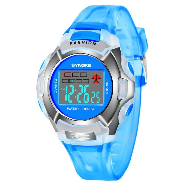 Montre électronique sportive lumineuse étanche SYNOKE 99329 pour enfants, noir, bleu, vert, rose, violet, rouge