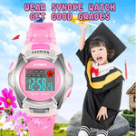 Montre électronique sportive lumineuse étanche SYNOKE 99329 pour enfants, noir, bleu, vert, rose, violet, rouge