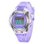 Montre électronique sportive lumineuse étanche SYNOKE 99329 pour enfants, noir, bleu, vert, rose, violet, rouge