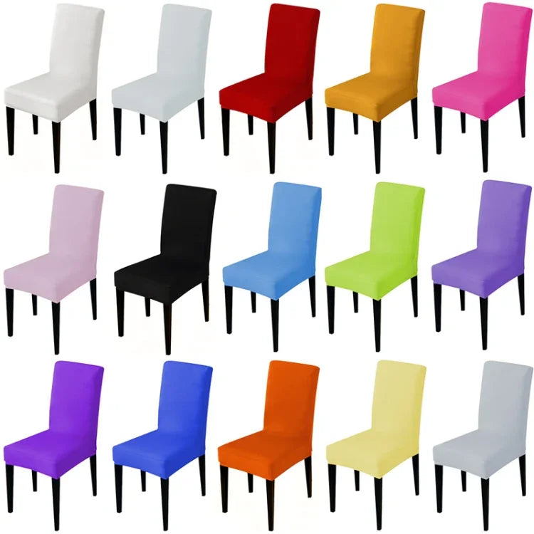 Housse de chaise moderne unie en spandex extensible, housses élastiques pour banquet de mariage, housse de siège de salle à manger, style pastoral hôtel, taille universelle