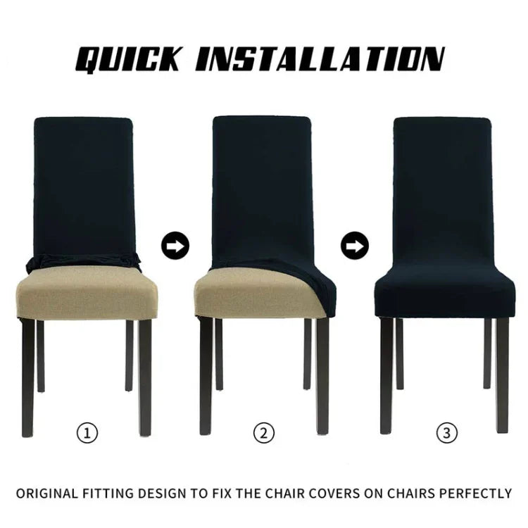 Housse de chaise moderne unie en spandex extensible, housses élastiques pour banquet de mariage, housse de siège de salle à manger, style pastoral hôtel, taille universelle