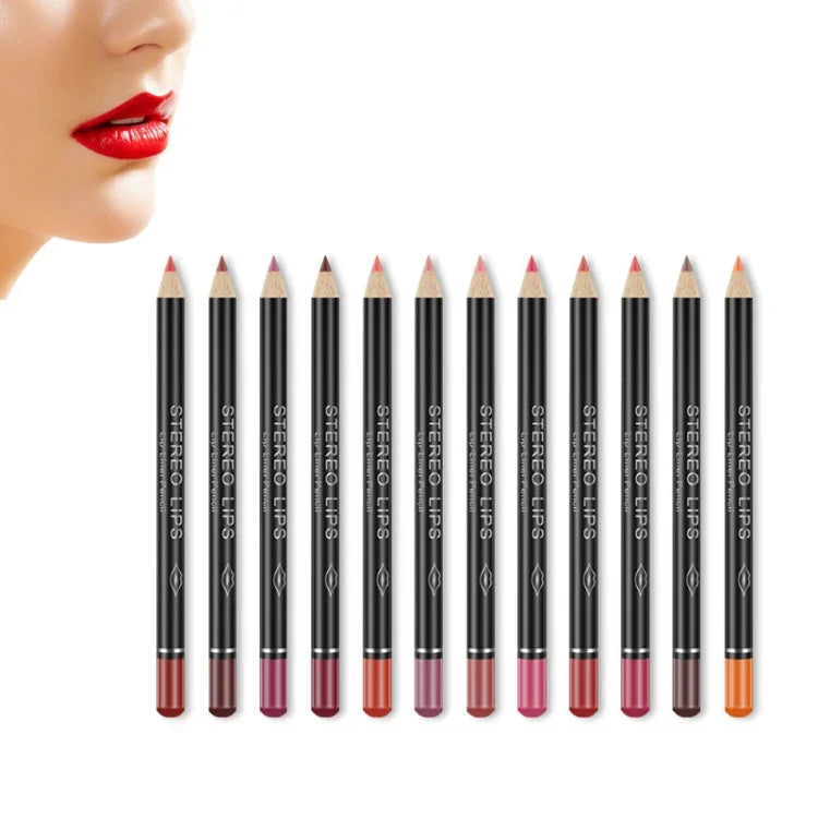 Rouge à Lèvres Mat Sexy Crayon à Lèvres Crayon Delineateur Lèvres Mat Nude Ensemble Stylo à Lèvres Outil de Maquillage Cosmétique