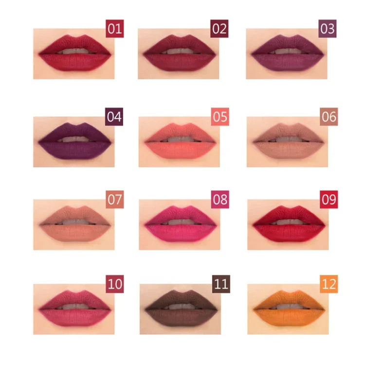 Rouge à Lèvres Mat Sexy Crayon à Lèvres Crayon Delineateur Lèvres Mat Nude Ensemble Stylo à Lèvres Outil de Maquillage Cosmétique