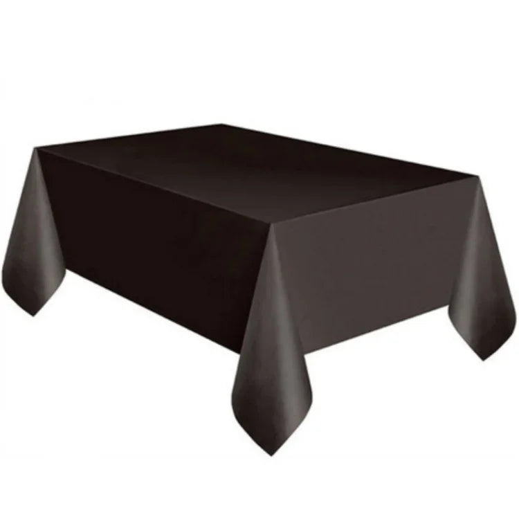 Nappe jetable en plastique unie pour mariage, anniversaire, fête, nappe rectangulaire pour table, housse de bureau essuyable