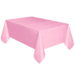 Nappe jetable en plastique unie pour mariage, anniversaire, fête, nappe rectangulaire pour table, housse de bureau essuyable