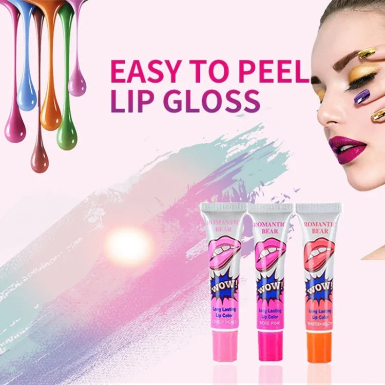 Lot de 2 brillants à lèvres longue durée, décollables facilement, rouges à lèvres mats imperméables pour femme, disponibles en : rouge melon, pêche exquise, rouge sexy, rose vif, rouge cerise, orange douce.