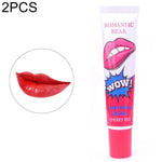 Lot de 2 brillants à lèvres longue durée, décollables facilement, rouges à lèvres mats imperméables pour femme, disponibles en : rouge melon, pêche exquise, rouge sexy, rose vif, rouge cerise, orange douce.