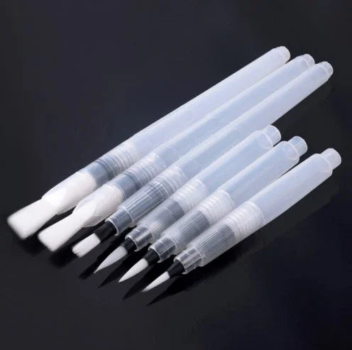 6 PCS Pinceau Portable Aquarelle Pinceau Crayon Doux Stylo Pinceau Aquarelle Dessin Fournitures d'Art, 6 PCS Stylo Aquarelle