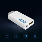 Adaptateur convertisseur Wii2HDMI vers HDMI 1080p pour Nintendo Wii : connexion facile et rapide, prise audio 3,5 mm, Wii-Link.
