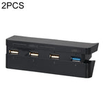 Lot de 2 adaptateurs USB d'extension pour PS4 Slim, compatibles avec la console PlayStation 4 Slim (hub USB 3.0 haute vitesse).