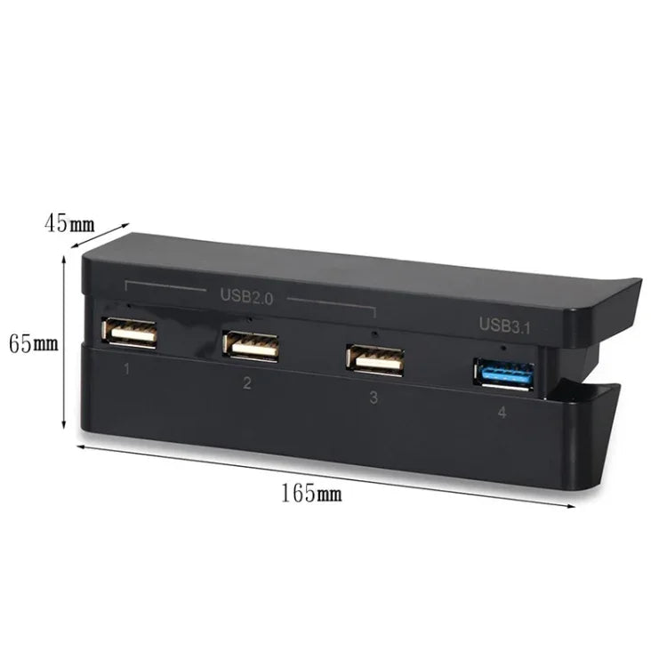Lot de 2 adaptateurs USB d'extension pour PS4 Slim, compatibles avec la console PlayStation 4 Slim (hub USB 3.0 haute vitesse).