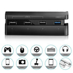 Lot de 2 adaptateurs USB d'extension pour PS4 Slim, compatibles avec la console PlayStation 4 Slim (hub USB 3.0 haute vitesse).