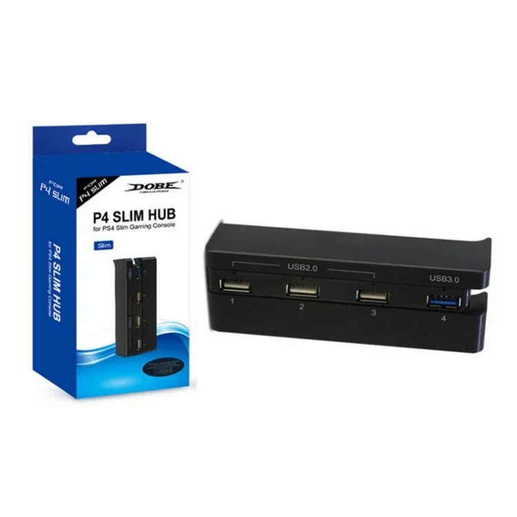 Lot de 2 adaptateurs USB d'extension pour PS4 Slim, compatibles avec la console PlayStation 4 Slim (hub USB 3.0 haute vitesse).