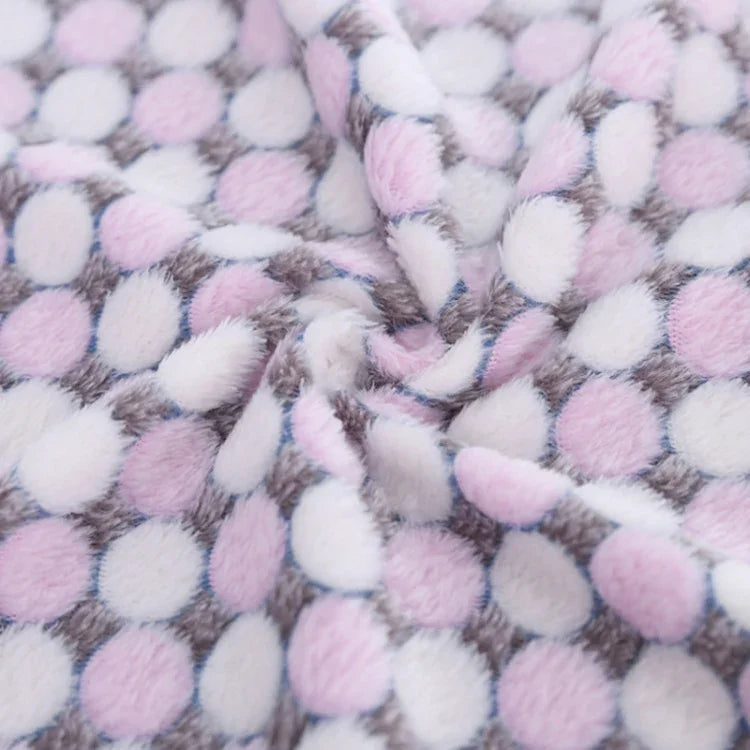 Couverture Douce en Flanelle pour Animaux de Compagnie, Imprimée à Pois, Tapis de Lit Respirant, Housse de Coussin Chaleureuse pour Chien et Chat, Tailles S, M, L
