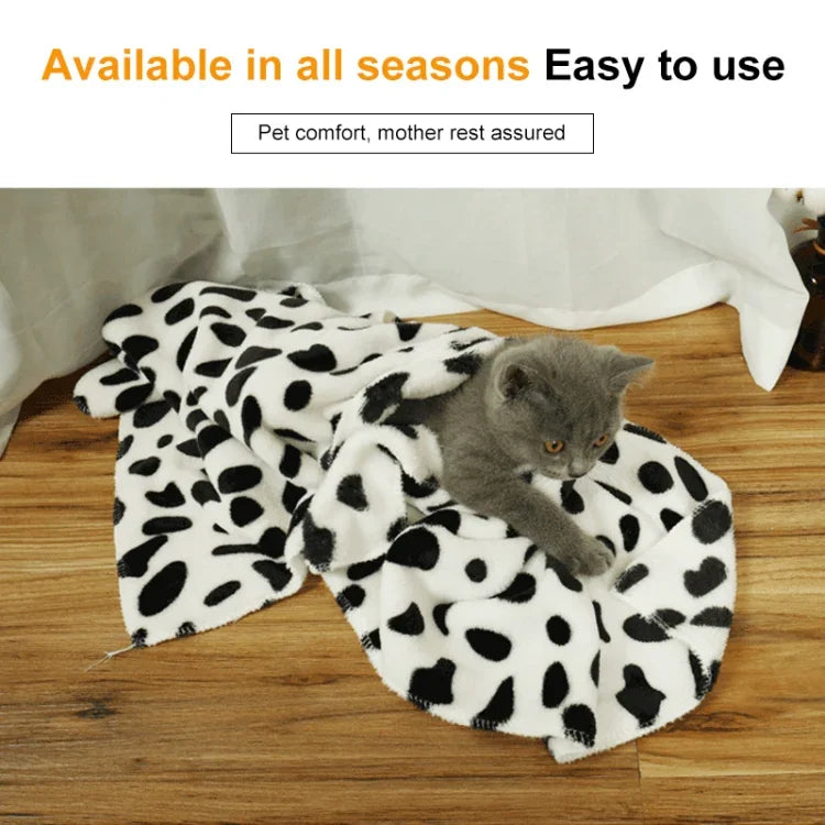 Couverture Douce en Flanelle pour Animaux de Compagnie, Imprimée à Pois, Tapis de Lit Respirant, Housse de Coussin Chaleureuse pour Chien et Chat, Tailles S, M, L