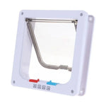 Chien Porte 4 Voies Verrouillable Sécurité Rabat Porte pour Chien Chat Chaton Fixation Murale Porte Animal de Compagnie Petit Chien Porte, S, M, L
