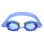 Ensemble de natation 4 en 1 pour enfants : lunettes de natation en silicone étanches et anti-buée avec motif de petit crabe, bonnet de bain imprimé, pince-nez, bouchons d'oreilles, sac de rangement (crabe bleu), (crabe rose)