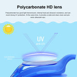 Ensemble de natation 4 en 1 pour enfants : lunettes de natation en silicone étanches et anti-buée avec motif de petit crabe, bonnet de bain imprimé, pince-nez, bouchons d'oreilles, sac de rangement (crabe bleu), (crabe rose)
