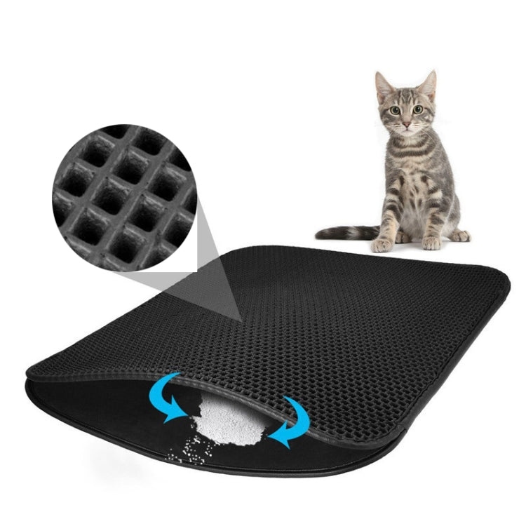 Tapis de litière imperméable pour chat en EVA double couche, tapis de récupération de litière pour animaux, fond antidérapant, litière pour chat, L, M, XS