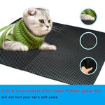 Tapis de litière imperméable pour chat en EVA double couche, tapis de récupération de litière pour animaux, fond antidérapant, litière pour chat, L, M, XS