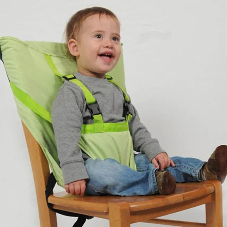 Siège portable pour bébé Chaise enfant Voyage Pliable Lavable Housse de siège pour bébé Ceinture de sécurité