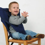 Siège portable pour bébé Chaise enfant Voyage Pliable Lavable Housse de siège pour bébé Ceinture de sécurité