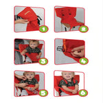 Siège portable pour bébé Chaise enfant Voyage Pliable Lavable Housse de siège pour bébé Ceinture de sécurité