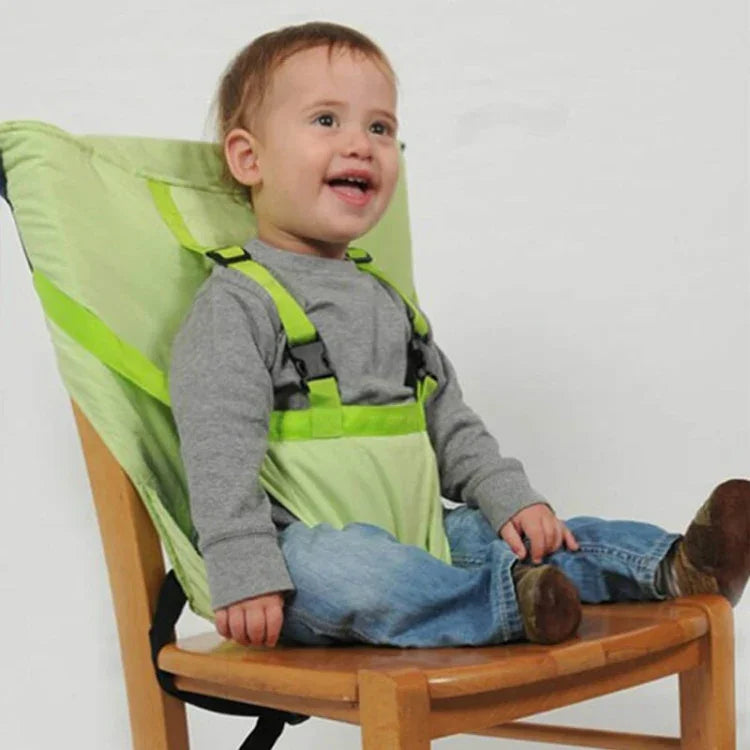 Siège portable pour bébé Chaise enfant Voyage Pliable Lavable Housse de siège pour bébé Ceinture de sécurité