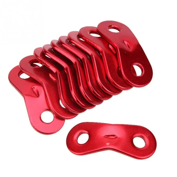 10 PCS Tendeurs de Corde en Alliage d'Aluminium pour Camping Extérieur Tendeurs de Corde de Tente, Boucle en Alliage d'Aluminium