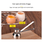 Ciseaux à œufs en métal, coupe-œuf, ouvre-coque en acier inoxydable pour œufs durs ou crus, outils de cuisine créatifs, coupe-œuf