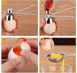 Ciseaux à œufs en métal, coupe-œuf, ouvre-coque en acier inoxydable pour œufs durs ou crus, outils de cuisine créatifs, coupe-œuf