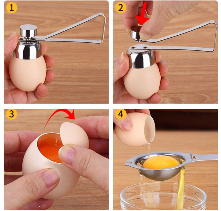 Ciseaux à œufs en métal, coupe-œuf, ouvre-coque en acier inoxydable pour œufs durs ou crus, outils de cuisine créatifs, coupe-œuf