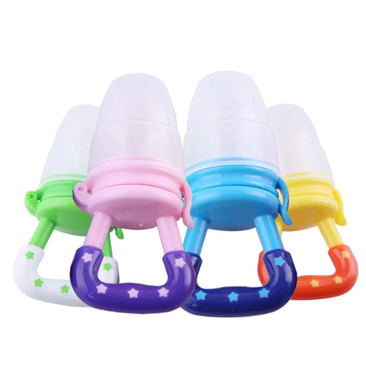 3 PCS Tétine nourrisseur alimentaire portable pour bébé Silicone Sucette apaisante pour bébé, Couleur aléatoire, Taille:M, Taille:L
