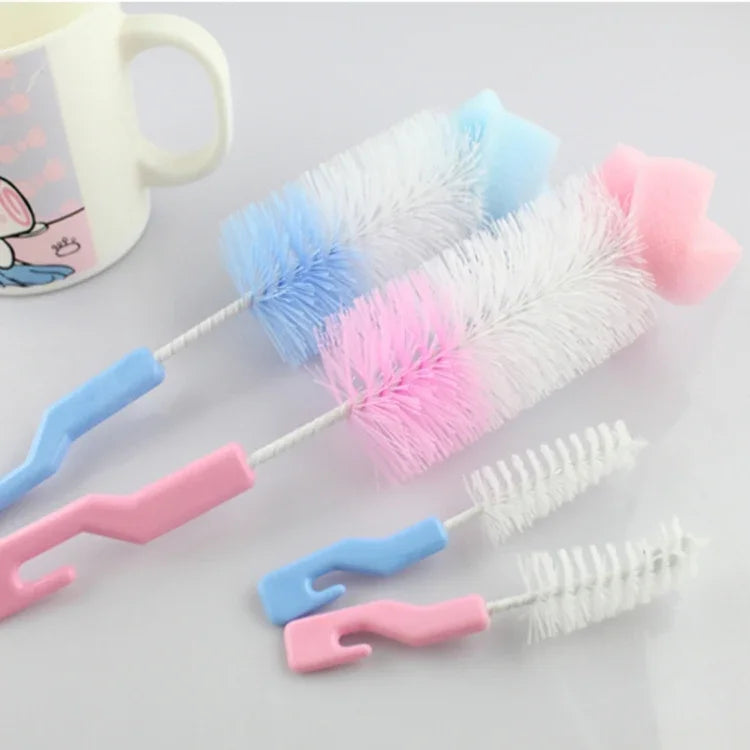 2 ensembles de tétines pour bébé, gobelet biberon avec éponge nettoyante 360 degrés, brosse pour sucette, livraison couleur aléatoire, Gobelet biberon