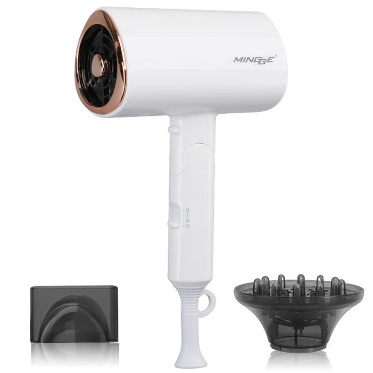 Mingge T1 Sèche-cheveux pliant à air chaud et froid haute puissance 1800W, prise EU, prise US, prise UK