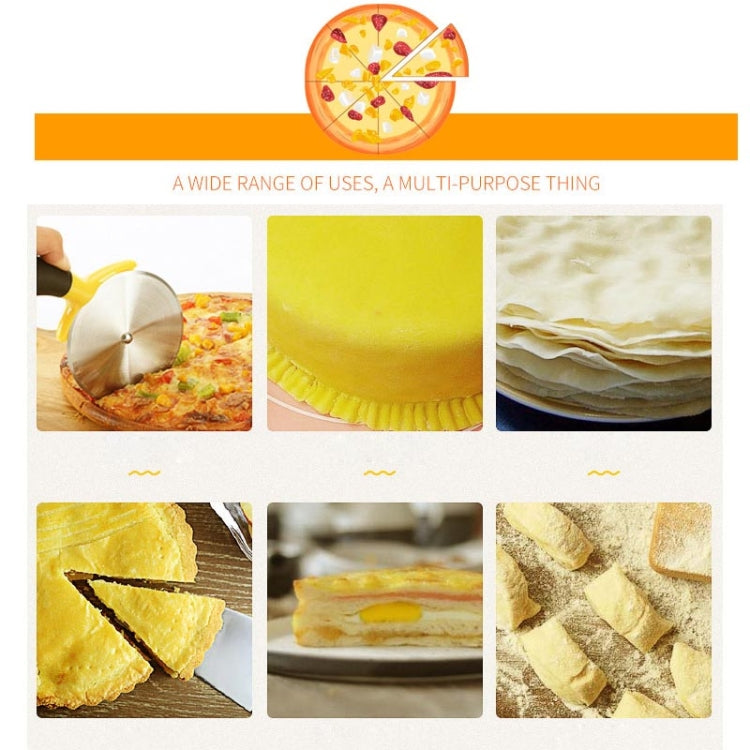 Couteau à pizza en acier inoxydable et couteau à gâteau, coupe-pizza 2