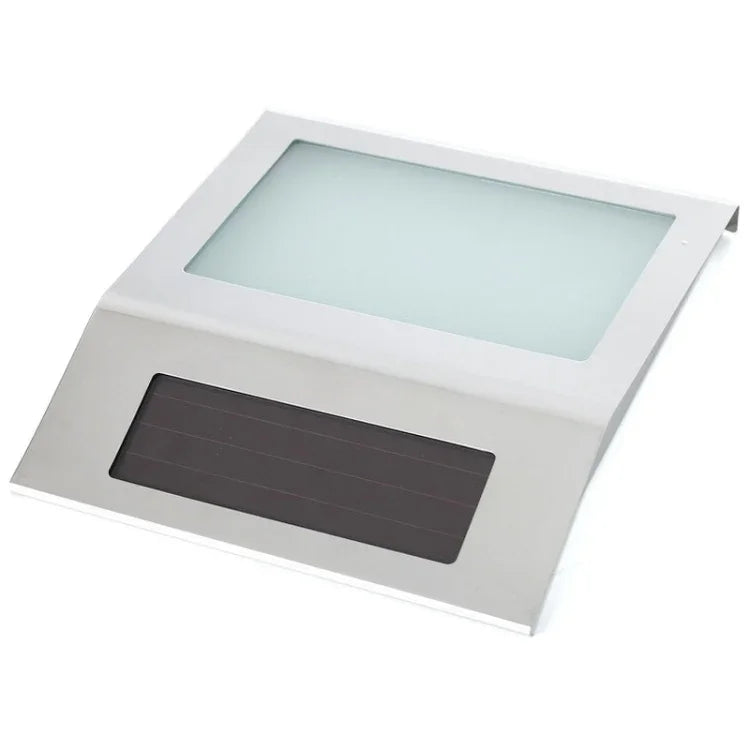 2 LED Extérieures Étanches Solaires en Acier Inoxydable Numéro de Maison Murale, Acier Inoxydable