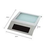 2 LED Extérieures Étanches Solaires en Acier Inoxydable Numéro de Maison Murale, Acier Inoxydable