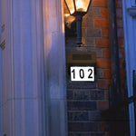 2 LED Extérieures Étanches Solaires en Acier Inoxydable Numéro de Maison Murale, Acier Inoxydable