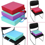 Coussin de chaise rehaussé pour enfants Coussin de siège de chaise haute amovible avec sangle à boucle, Coussin de chaise rehaussé pour enfants