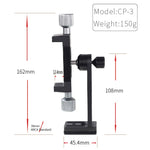 Clip de fixation trépied tout métal rotatif CP-3 Support live pour téléphone de 4,5 à 7,3 pouces