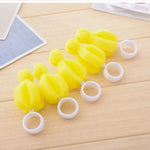 5 brosses pour biberons bébé, éponge jaune rotative à 360 degrés, brosse de nettoyage pour tétine, brosse pour biberon, nettoyeur de sucette pour nourrisson, Brosses pour biberon