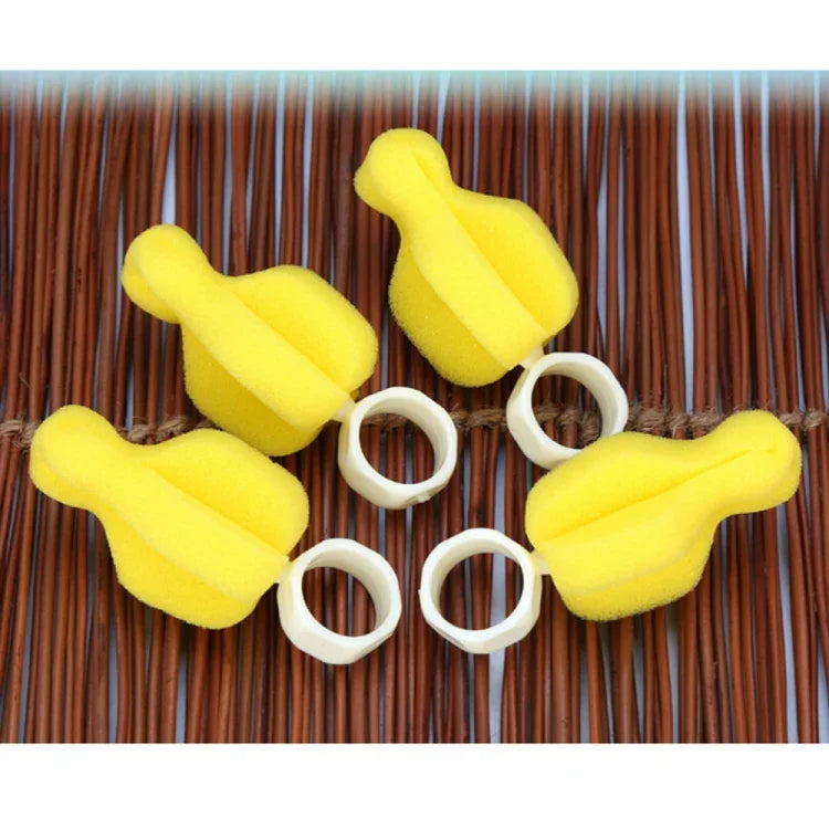 5 brosses pour biberons bébé, éponge jaune rotative à 360 degrés, brosse de nettoyage pour tétine, brosse pour biberon, nettoyeur de sucette pour nourrisson, Brosses pour biberon