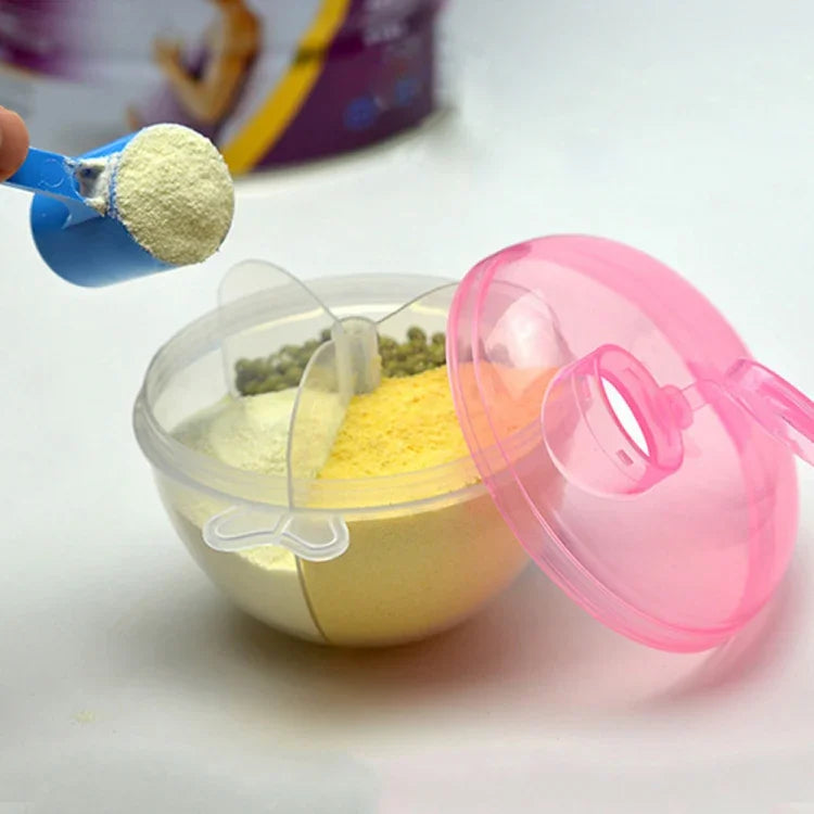Distributeur de lait en poudre pour bébé Conteneur alimentaire Boîte de rangement pour alimentation 3 couches Étanche Boîte de rangement de voyage pour enfants Tout-petit, Vert, Rose, Jaune, Bleu