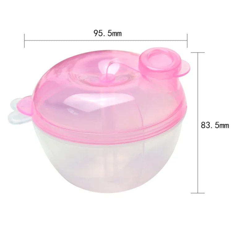 Distributeur de lait en poudre pour bébé Conteneur alimentaire Boîte de rangement pour alimentation 3 couches Étanche Boîte de rangement de voyage pour enfants Tout-petit, Vert, Rose, Jaune, Bleu