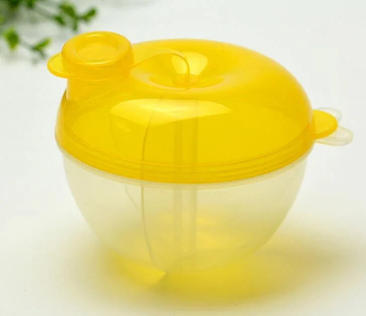 Distributeur de lait en poudre pour bébé Conteneur alimentaire Boîte de rangement pour alimentation 3 couches Étanche Boîte de rangement de voyage pour enfants Tout-petit, Vert, Rose, Jaune, Bleu