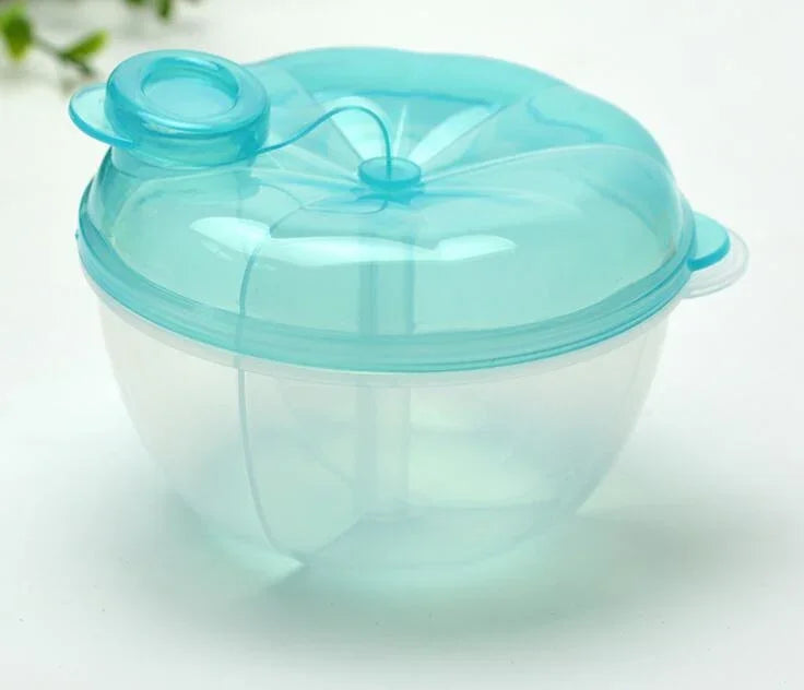 Distributeur de lait en poudre pour bébé Conteneur alimentaire Boîte de rangement pour alimentation 3 couches Étanche Boîte de rangement de voyage pour enfants Tout-petit, Vert, Rose, Jaune, Bleu