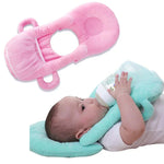 Support pour biberon bébé sans les mains Porte-bouteille en coton Coussin d'allaitement pour apprentissage, Bleu, Rose, Violet, Fleur violette